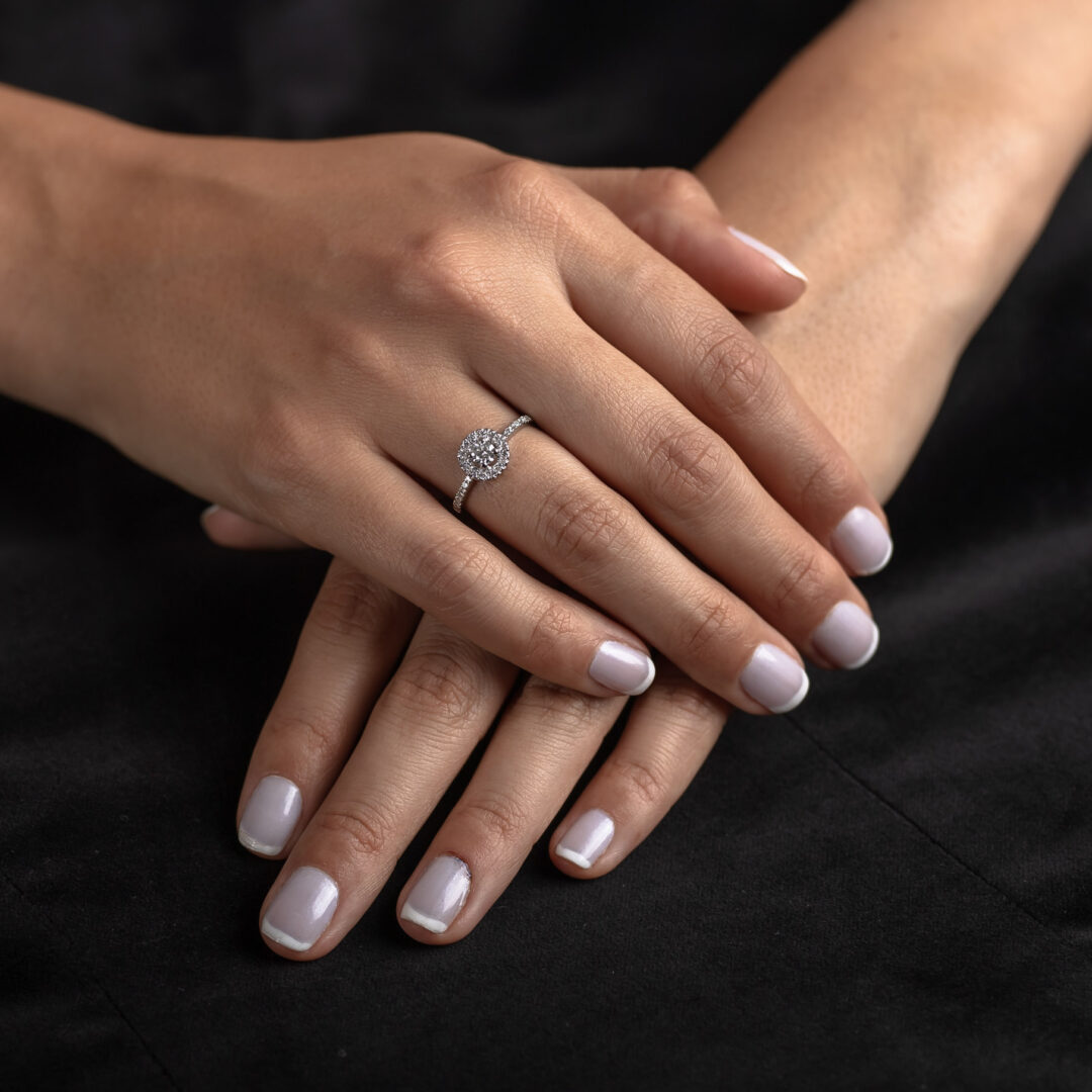 Anillo solitario brillante